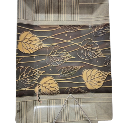 Brown Leaf Printed Melamine Tray