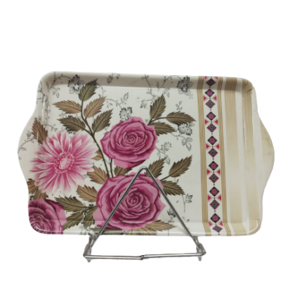 Rose Floral Printed Melamine Tray