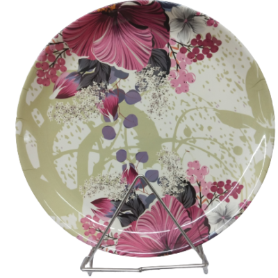 Round Floral Dinner Plate