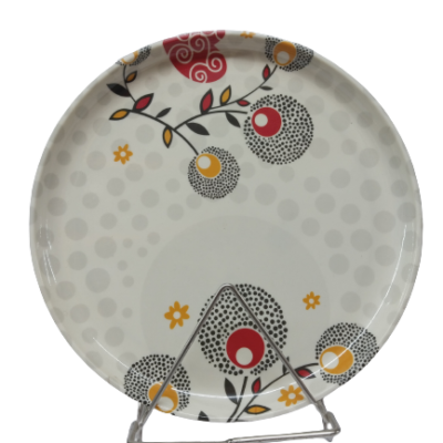 Doted Floral Melamine Dinner Plate