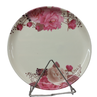 Melamine Dinner Plate Red Rose