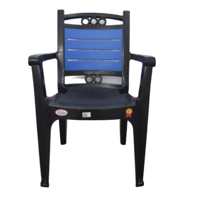 Brand Resto Blue With Black Plastic School  Garden Chair